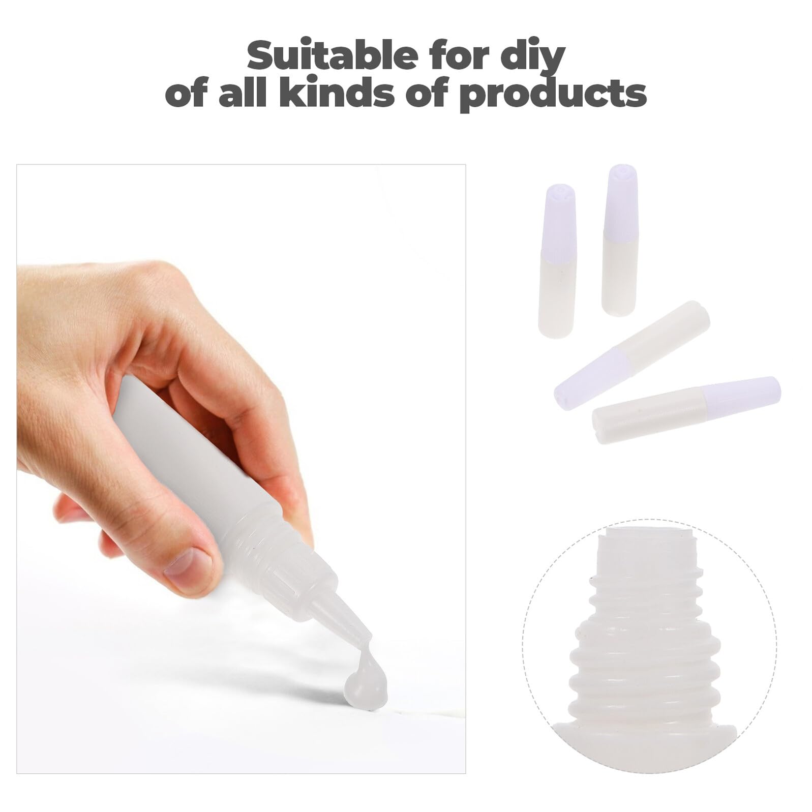 Pegamento Líquido Multifunción 6 Ml, 50 Piezas Solubles en Agua para Manualidades Diy, Pegamentos para Tela y Adhesivos Artesanales Resistentes al Agua