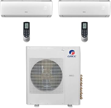 Gree 42,000 BTU Multi21+ Dual-Zone Wall Mount Mini Split Air Conditioner Heat Pump 208/230V SEER 21 (9-9)