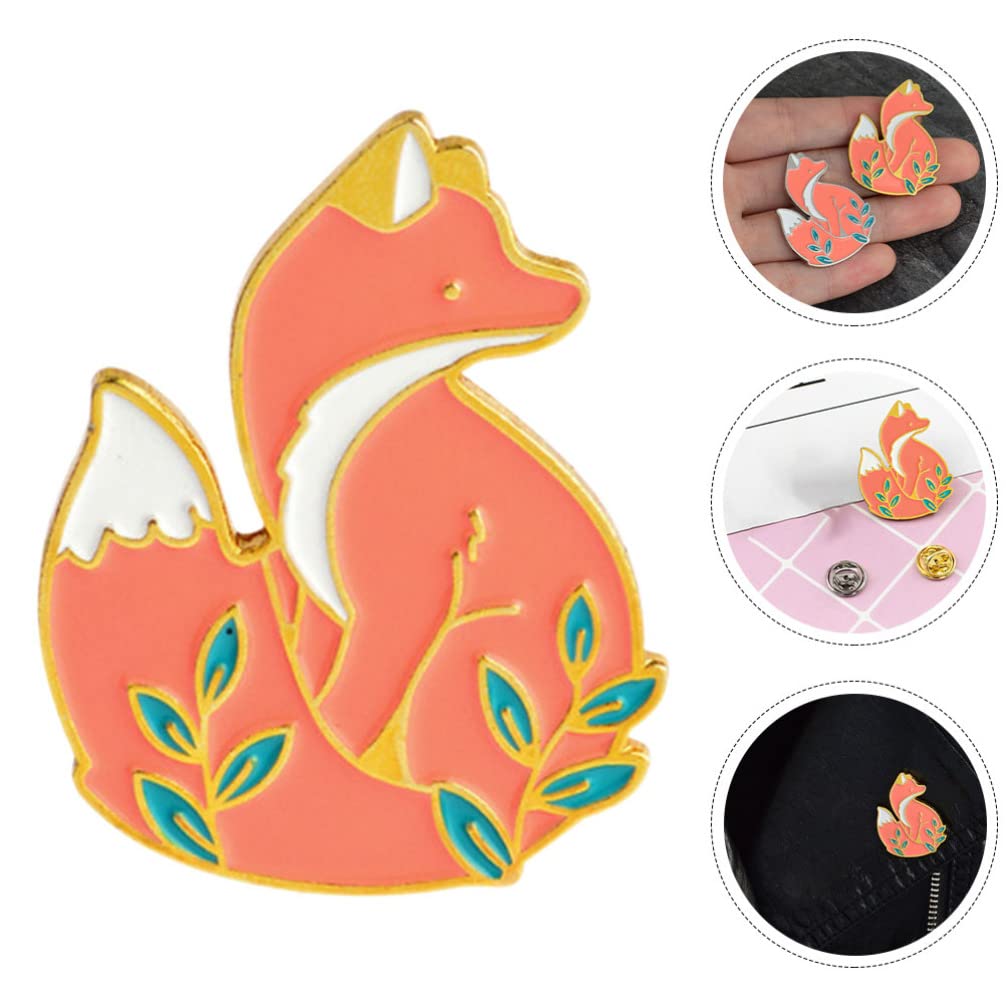 Animal Broche Pin Pins de Esmalte Fox para Ropa Clip Decorativo Joyería de única