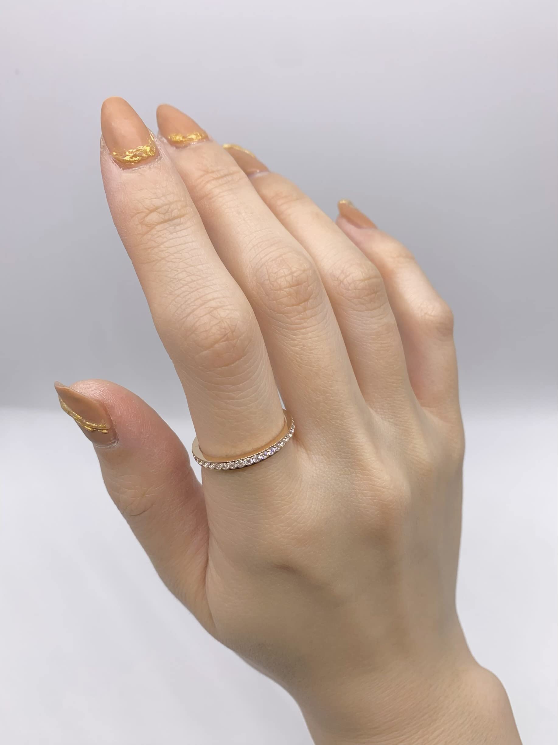 Qudo Ring rosegold Vorsteckring Eternity Memoryring Edelstahl