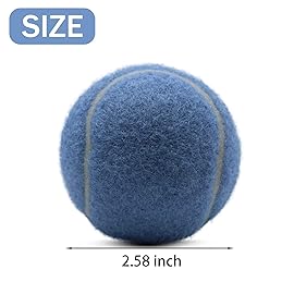 Magicorange Tennis Balls, 12 Pack Advanced Training Tennis Balls Practice Balls, Pet Dog Playing Balls, Come with Mesh Bag for Easy Transport, Good for Beginner Training Ball (Milk Blue)