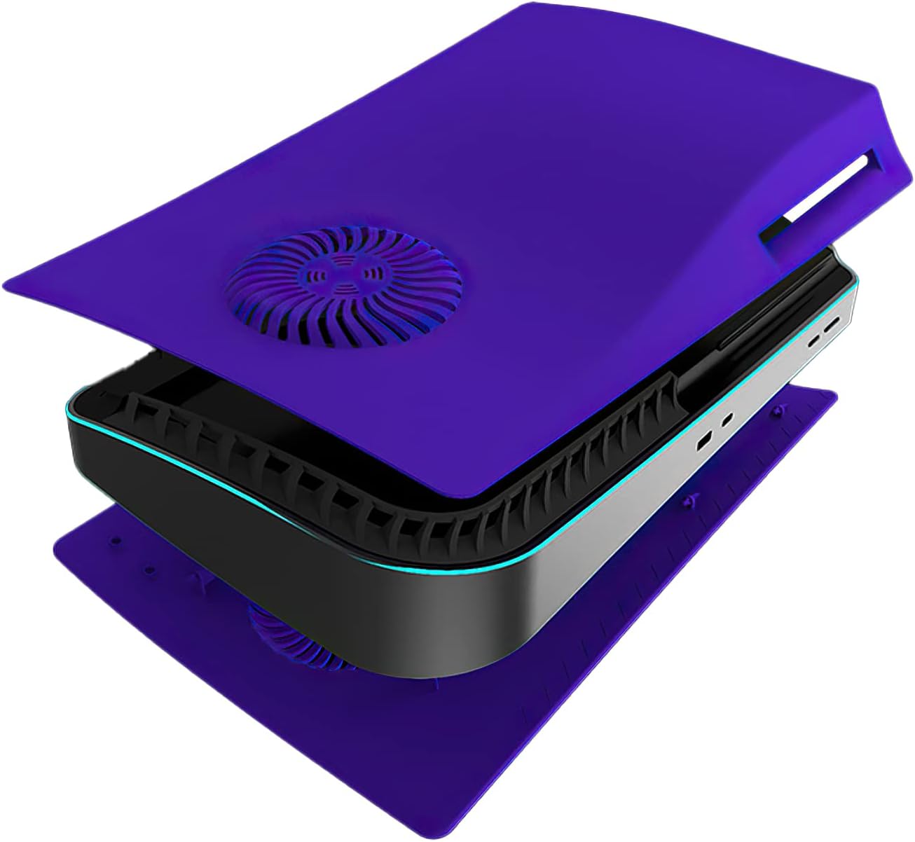 Face Plate Cover Shell with Cooling Vents for PS5 Disc Edition Console FacePlate, Accessories Compatible with PlayStation 5 Protective Replacement Panels (Galactic Purple)