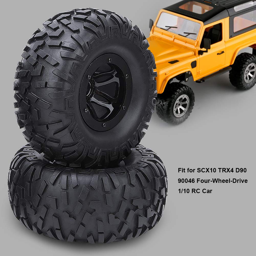Tbest 2 Pezzi Pneumatici RC In Gomma 118mm - Alta Aderenza, Universali Per Auto 1/8 RC, Aggiornamento Prestazioni