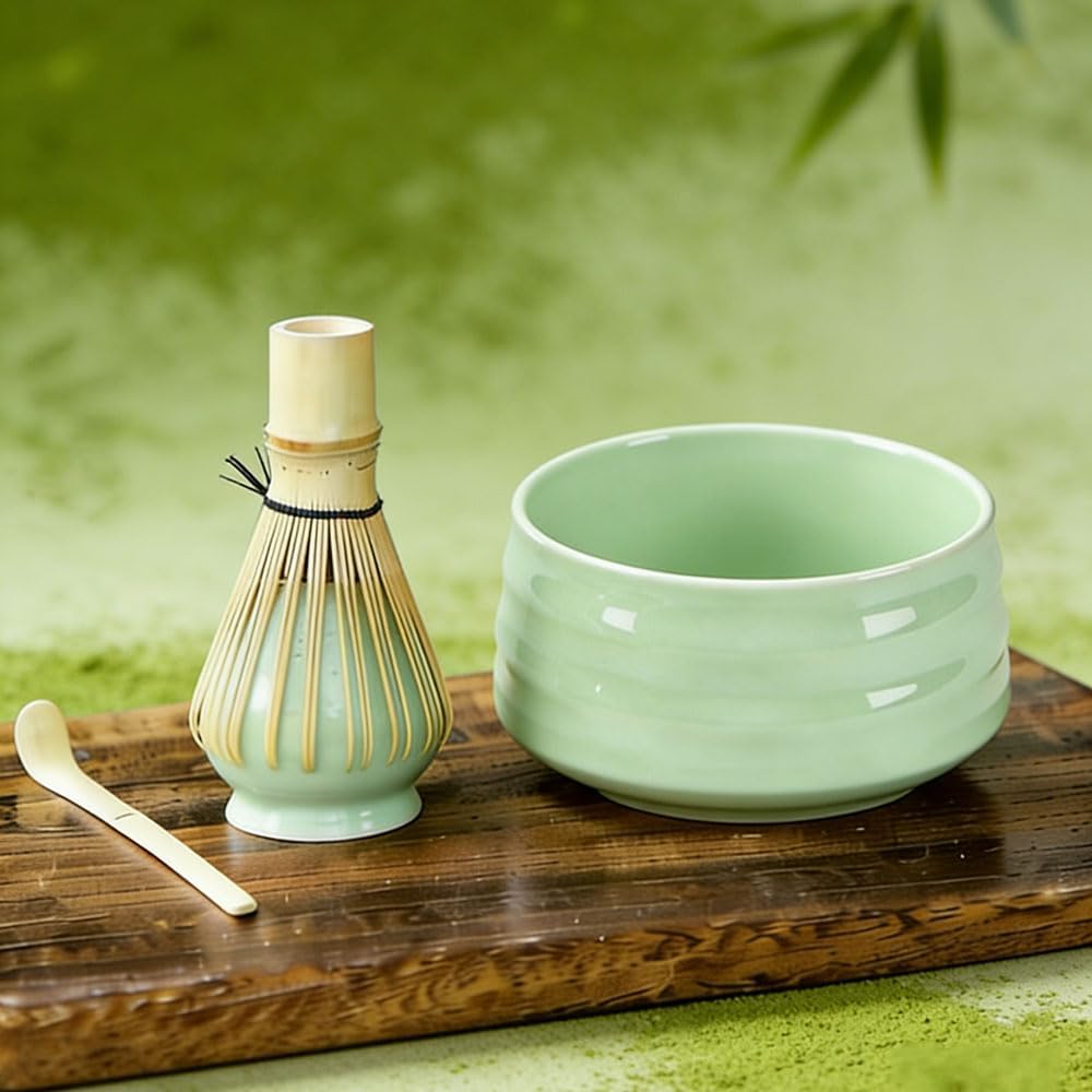 Minimalist Ceramic Matcha Set, Authentic Japanese Style Complete Kit for Home Tea Ceremony