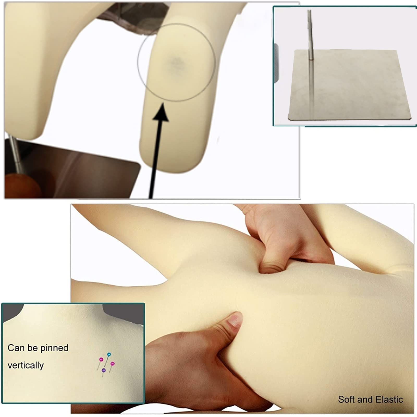 Verstellbare Unisex-Kinderpuppe mit biegbaren Armen/Beinen und Metallsockel, ideal zum Schneidern und Anpassen von Kleidung für Kinder im Alter von 1–12 Jahren