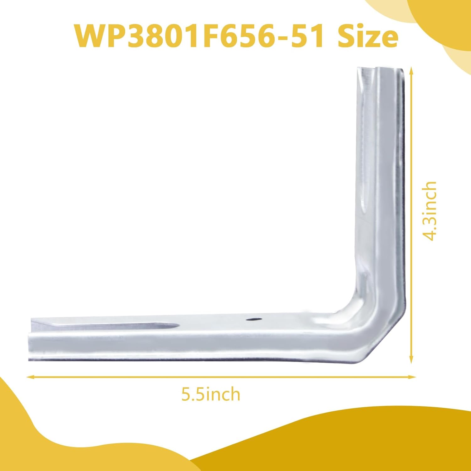 WP3801F656-51 3801F656-51 Stove Anti-Tip Bracket Compatible with Whirlpool, Kenmore, KitchenAid, Maytag Range/Stove/Oven Floor or Wall Mount Anti Tip Bracket Replaces 12400045,PS11741944,AP6008803