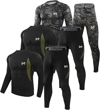 MEETYOO Thermal Underwear for Men Long Johns Fleece-Lined Base Layer for Cold Weather
