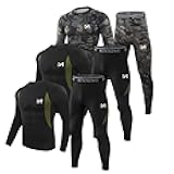 MEETYOO Thermal Underwear for Men Long Johns Fleece Lined Hunting Gear Bottom Top Set Base Layer Cold Weather