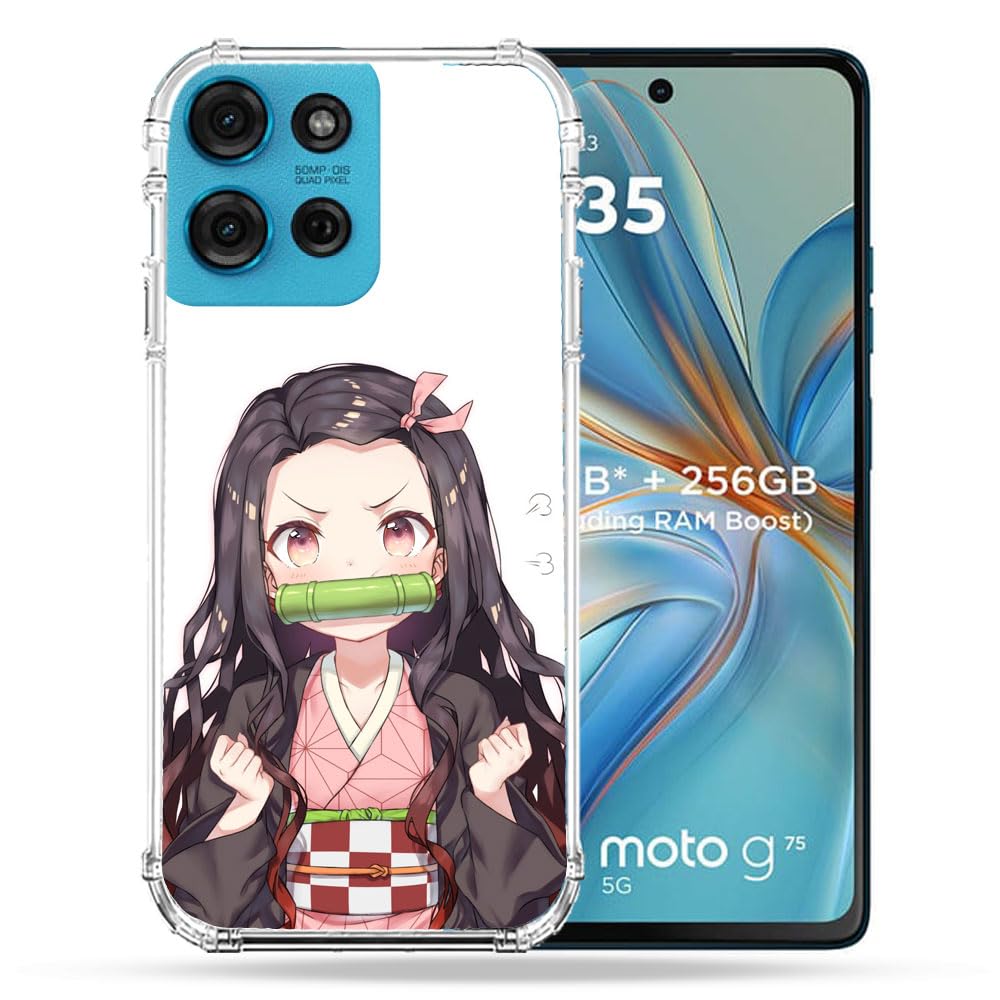 Cokitec Reinforced Case for Motorola G75 5G Manga Demon Slayer Nezuko