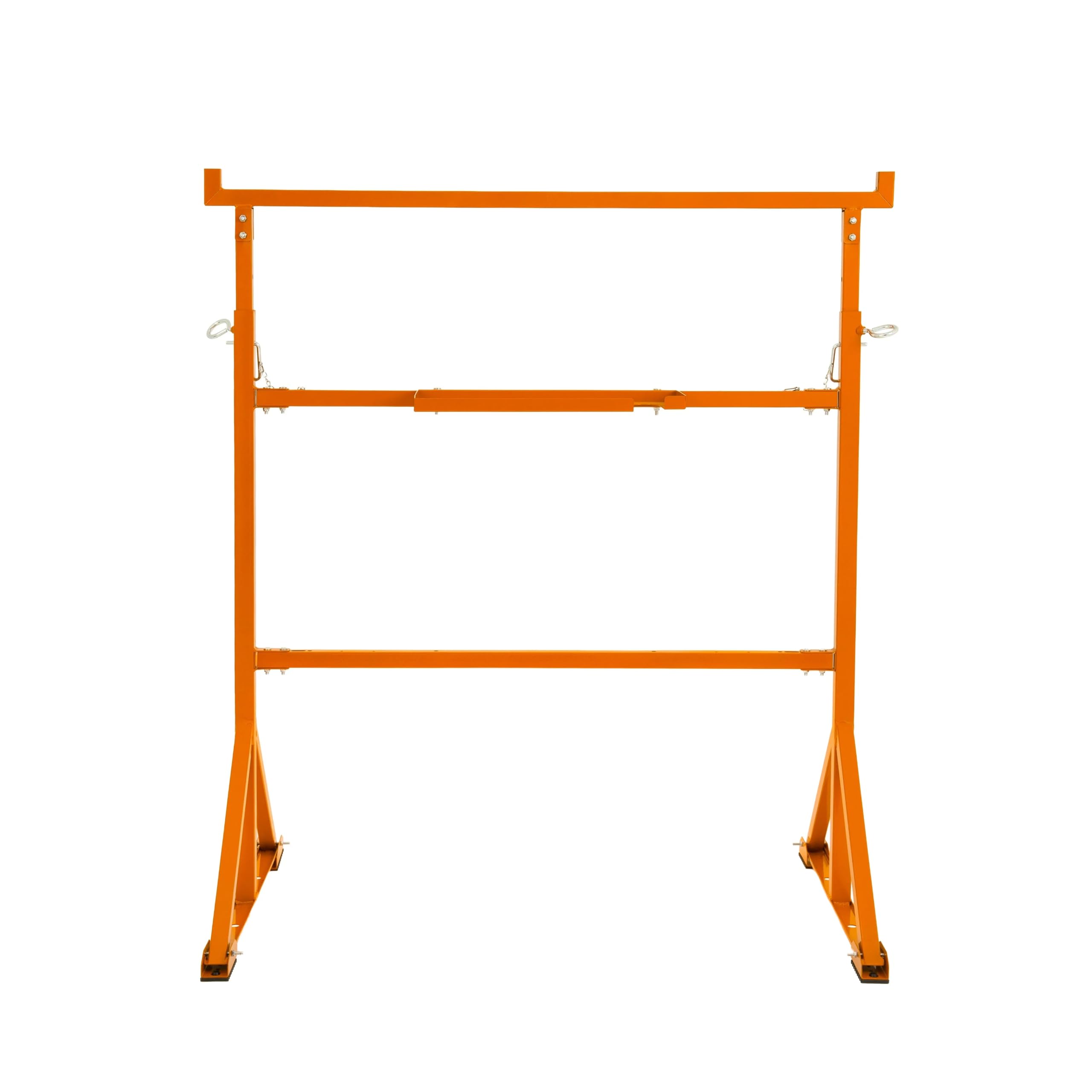 Caballete de Obra 1 Unidad Regulable 200 kg – Soporte de Trabajo Profesional con Bandeja Portaherramientas y Ganchos, Altura Ajustable 9 Posiciones, Acero Resistente para Taller y Bricolaje