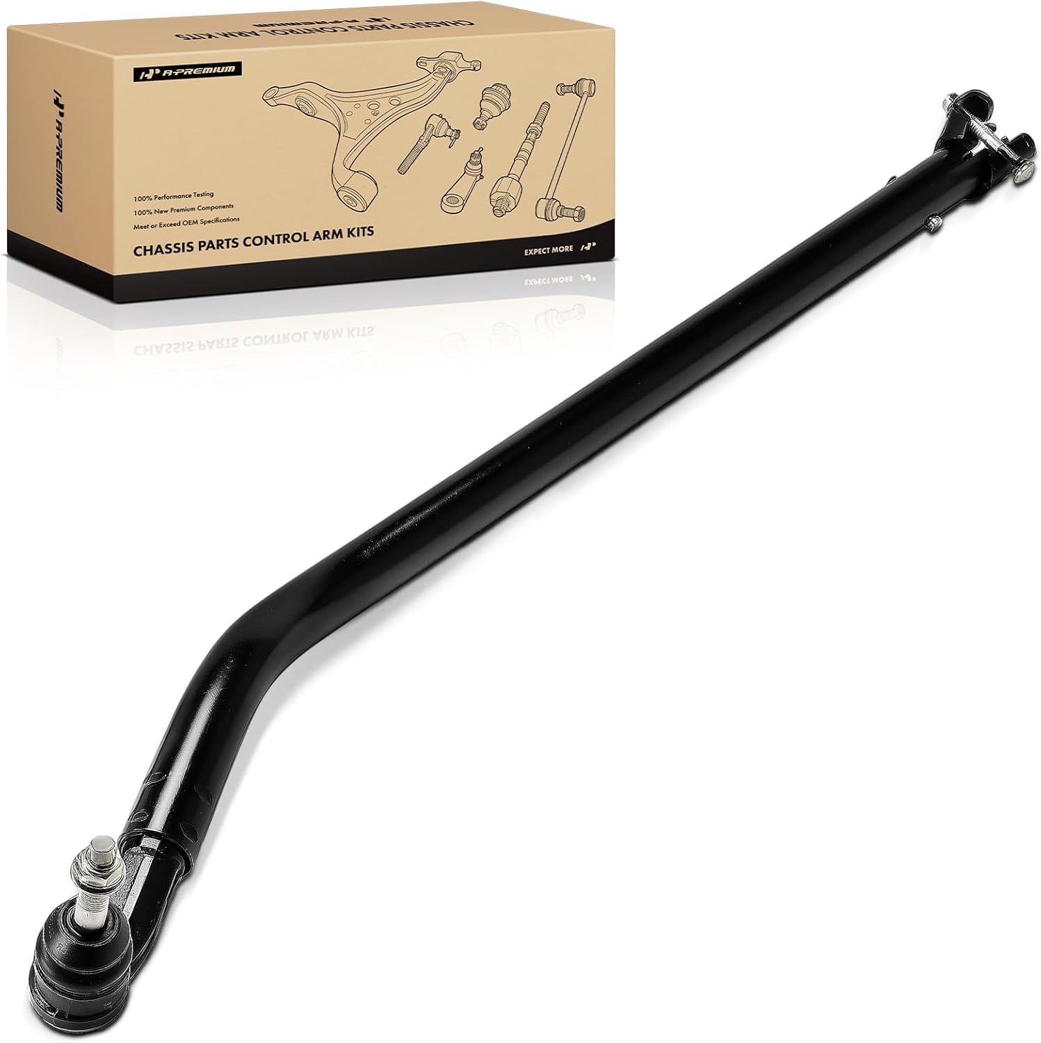 A-Premium At Spindle Steering Drag Link, Compatible with Jeep Wrangler JL Series 2018-2025, Gladiator JT Series 2020-2025, with Dana M210 Axle