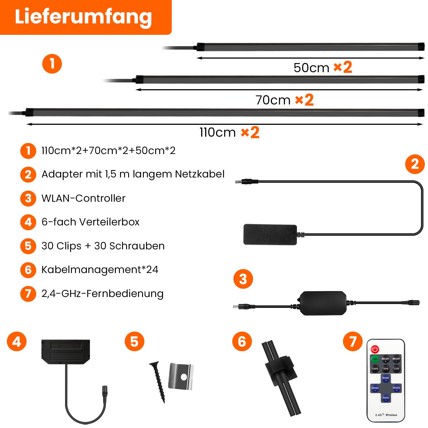 SHUNLEE 6 Rollen Schwarzer Neon LED für Akustikpaneele, WiFi 2700K Warmweiß LED Streifen für Akustikpaneele Beleuchtung, Flexible Neon Silikon für Akustik Panel, Wandpaneele (50cm*2+70cm*2+110cm*2)