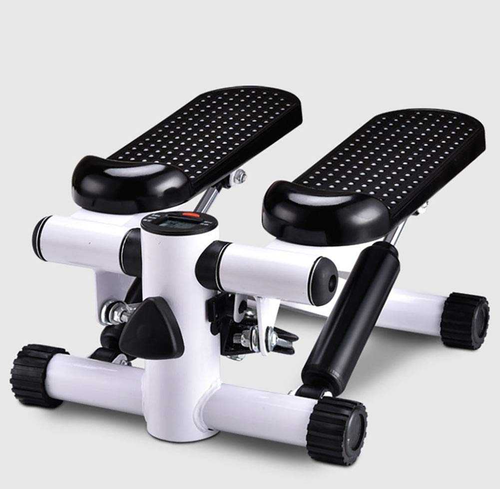 Máquina paso a paso con cintas de entrenamiento, multifunción, mini máquina de ejercicio paso a paso con pantalla LED, silenciosa para entrenamientos en casa
