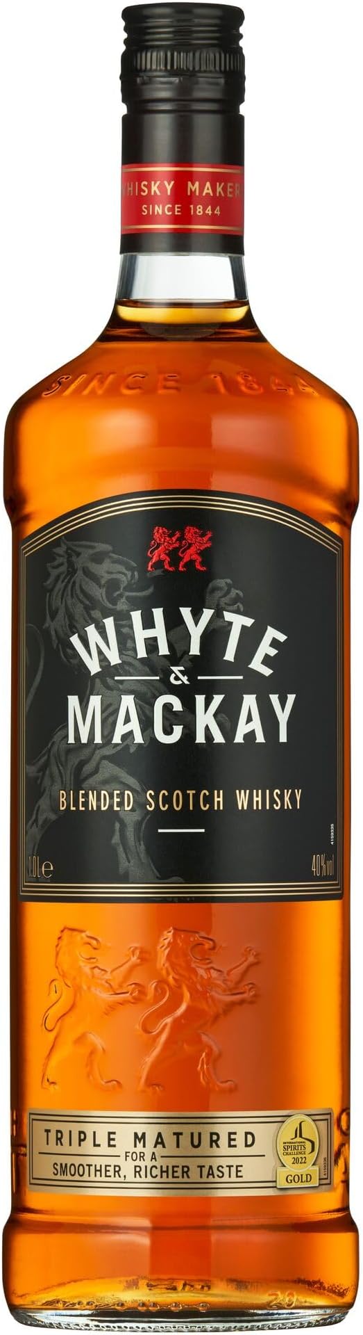 Blended Scotch Whisky 1L | Richer, Smoother & More Mature | Award-Winning Triple Matured, Smooth 1 Litre Scottish Whisky | Whyte and Mackay 40% vol