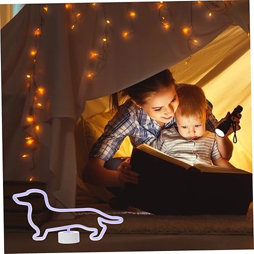 Miniatura 7 de DOITOOL Letrero de neón para perro, lámpara de neón decorativa de noche para cachorro, lámpara de decoración de habitación de perro