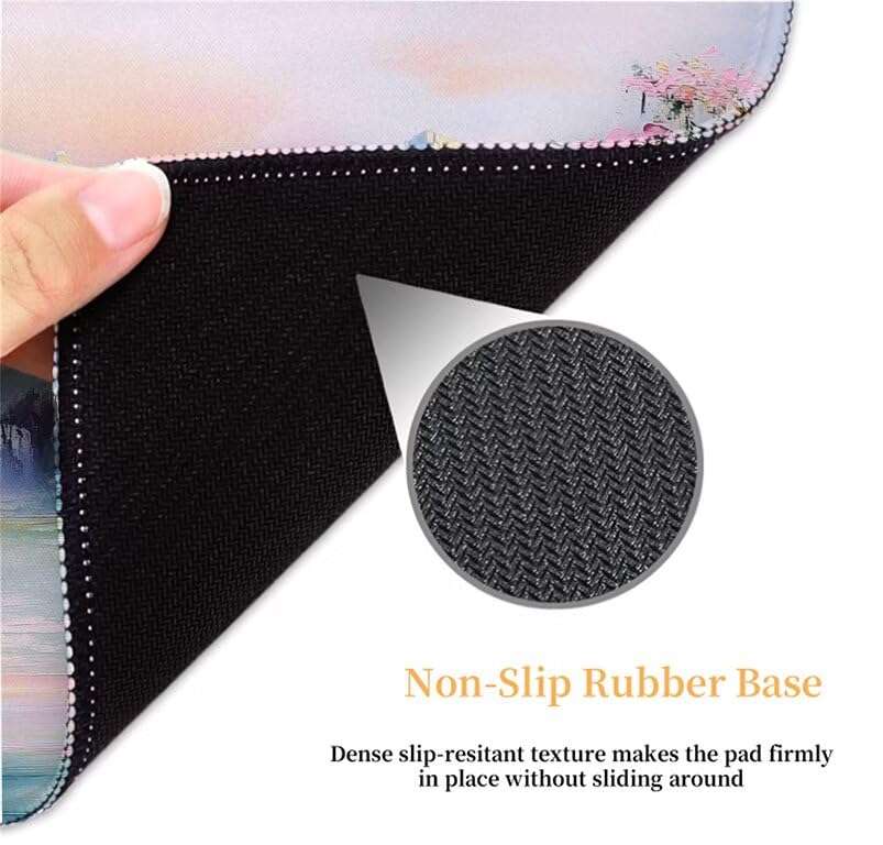 Tapis de souris rose antidérapant pour stabiliser votre clavier - 5