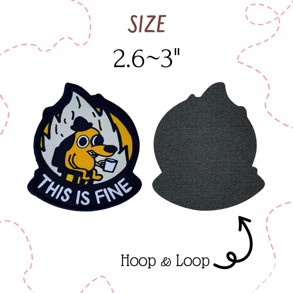 6-Piece Funny Morale Patches With Hook & Loop - Cute Tactical Patches For Backpacks & Jackets