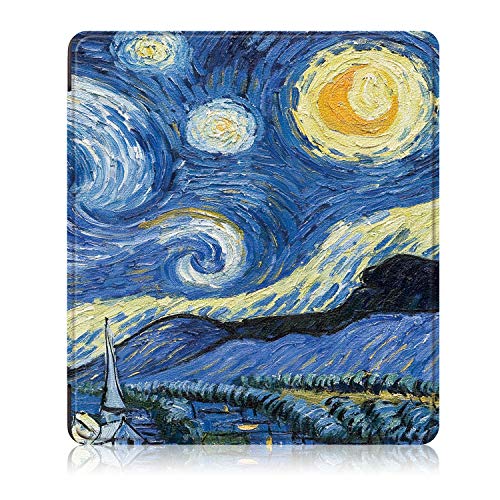 Capa para Kindle Oasis 2019-2021 (aparelho com temperatura de luz ajustável) - Noite Estrelada (van