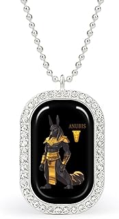 Anubis - Collar ajustable para mujer, color negro y dorado, para viajes, fiestas