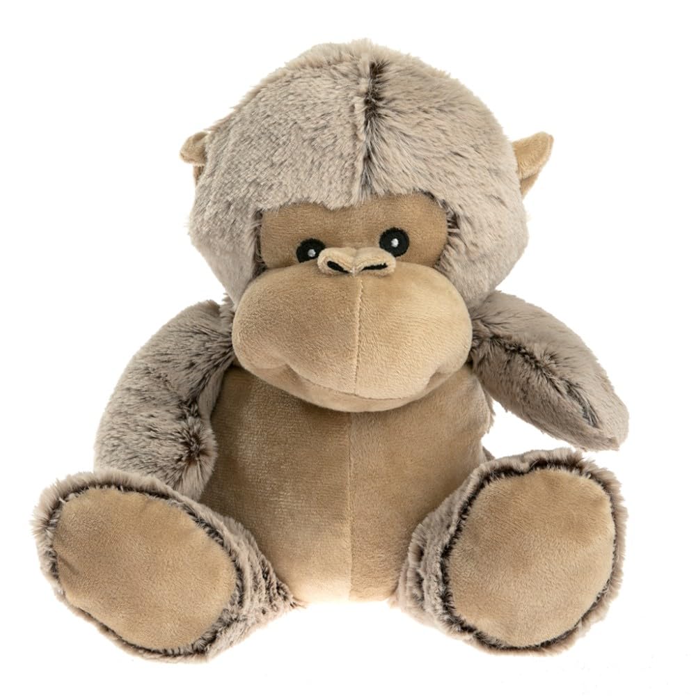 Pelucho - Bouillotte Peluche Singe - Bien-​Être, Chaleur et Douceur - Micro-​Ondable - Grains de Blé et Fleurs de Lavande - Fabriquée en France