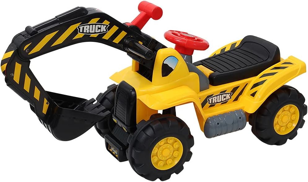 Iimono117 乗用 ショベルカー 乗れる 乗用玩具 子供用 足こぎ 足けり 砂浜 砂場 遊具