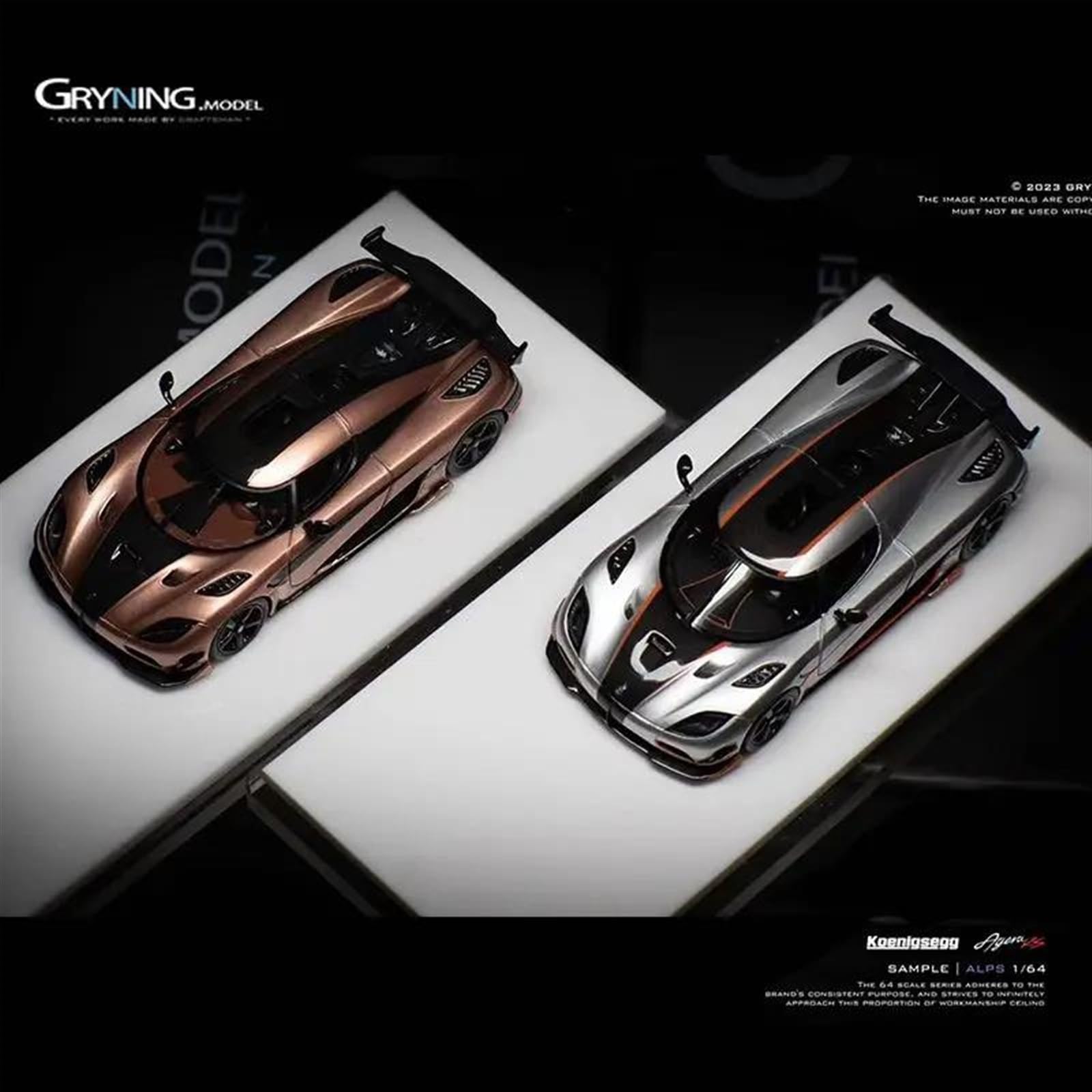 Metallo Scala Replica 1 64 Koenigsegg Agera RS Modello In Resina Auto Artigianato Decorazione Collezione Giocattolo(Argento)