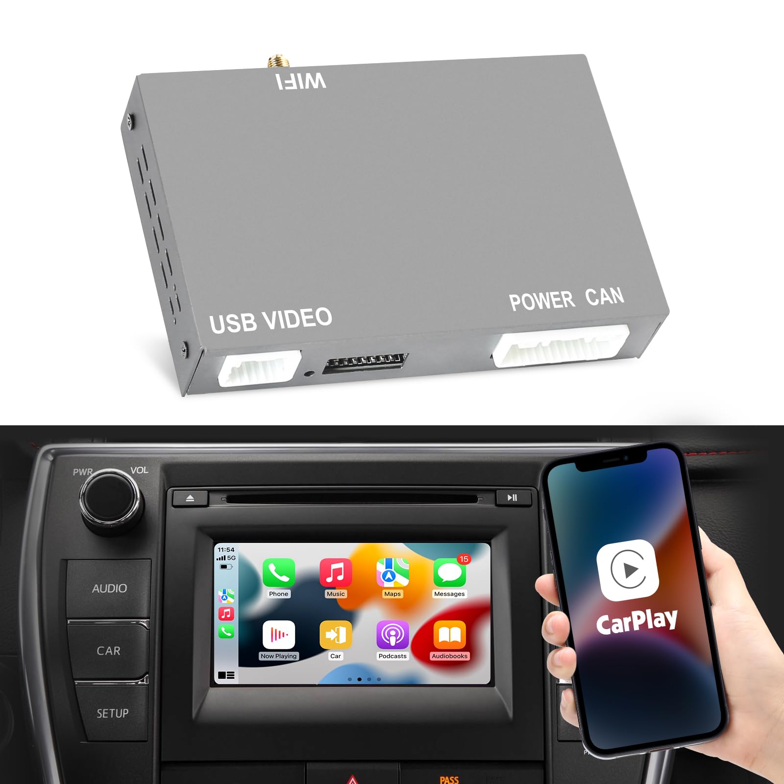 Amazon.com: Wireless CarPlay & Android Auto Receiver SmartBox for ...