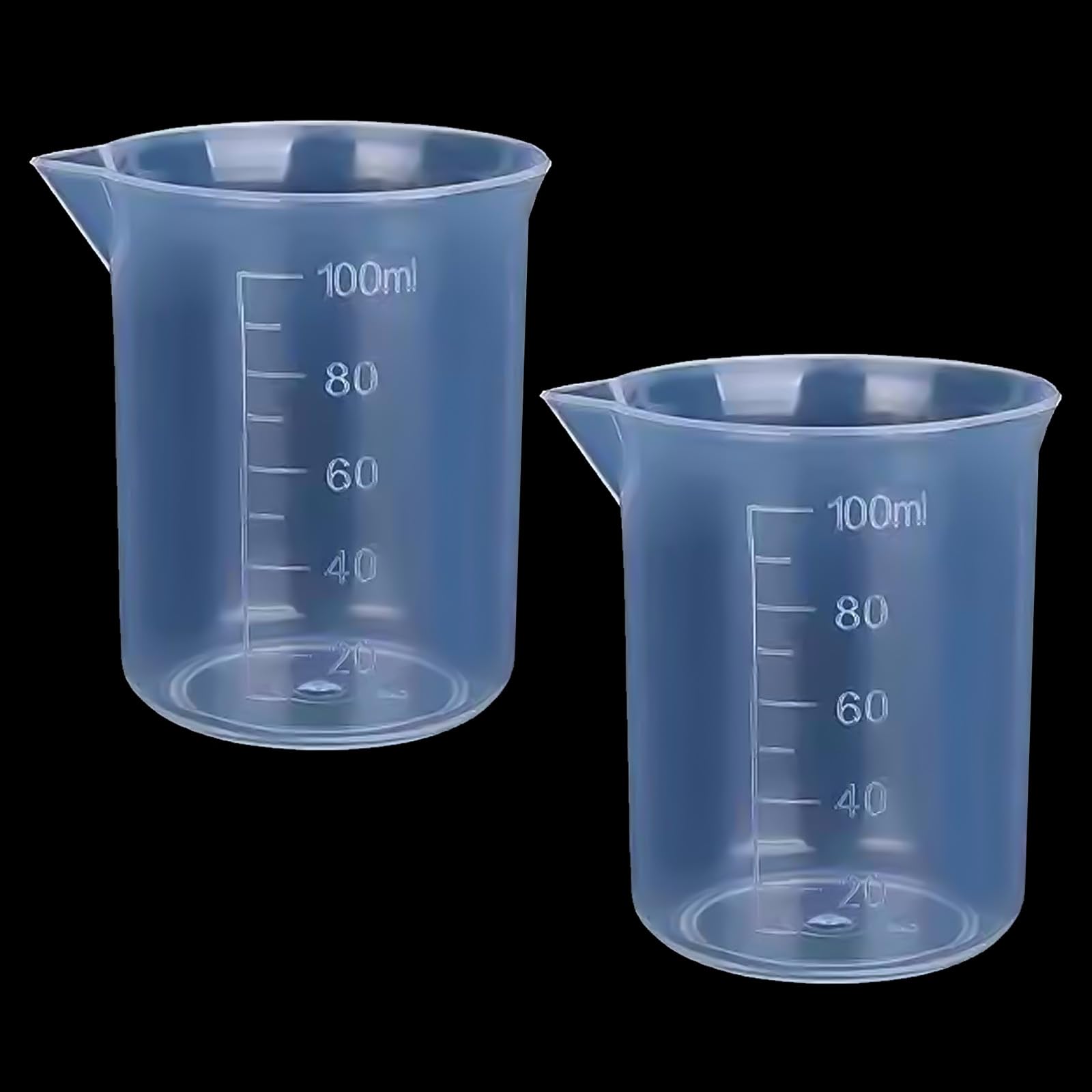 YAZANY 100ml Transparent Measuring Cups Measuring Jugs, Graduated Beaker Plastic Liquid Measuring Cup Measuring Jug for Lab Household Kitchen Cooking Baking Measure Tool