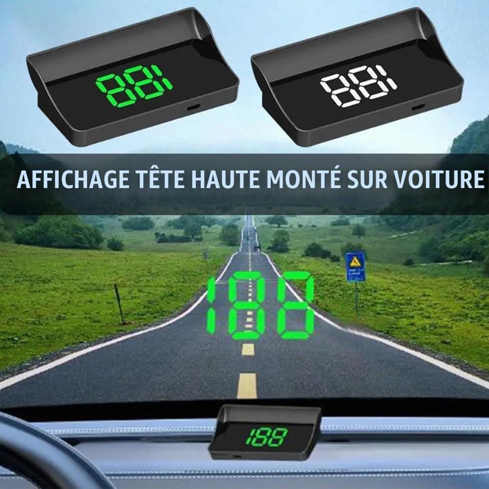 V9 Affichage Tête Haute de Voiture HUD Affichage du Compteur de Vitesse Projecteur de Pare-Brise/MPH Remplacement Électronique Général Automobile B