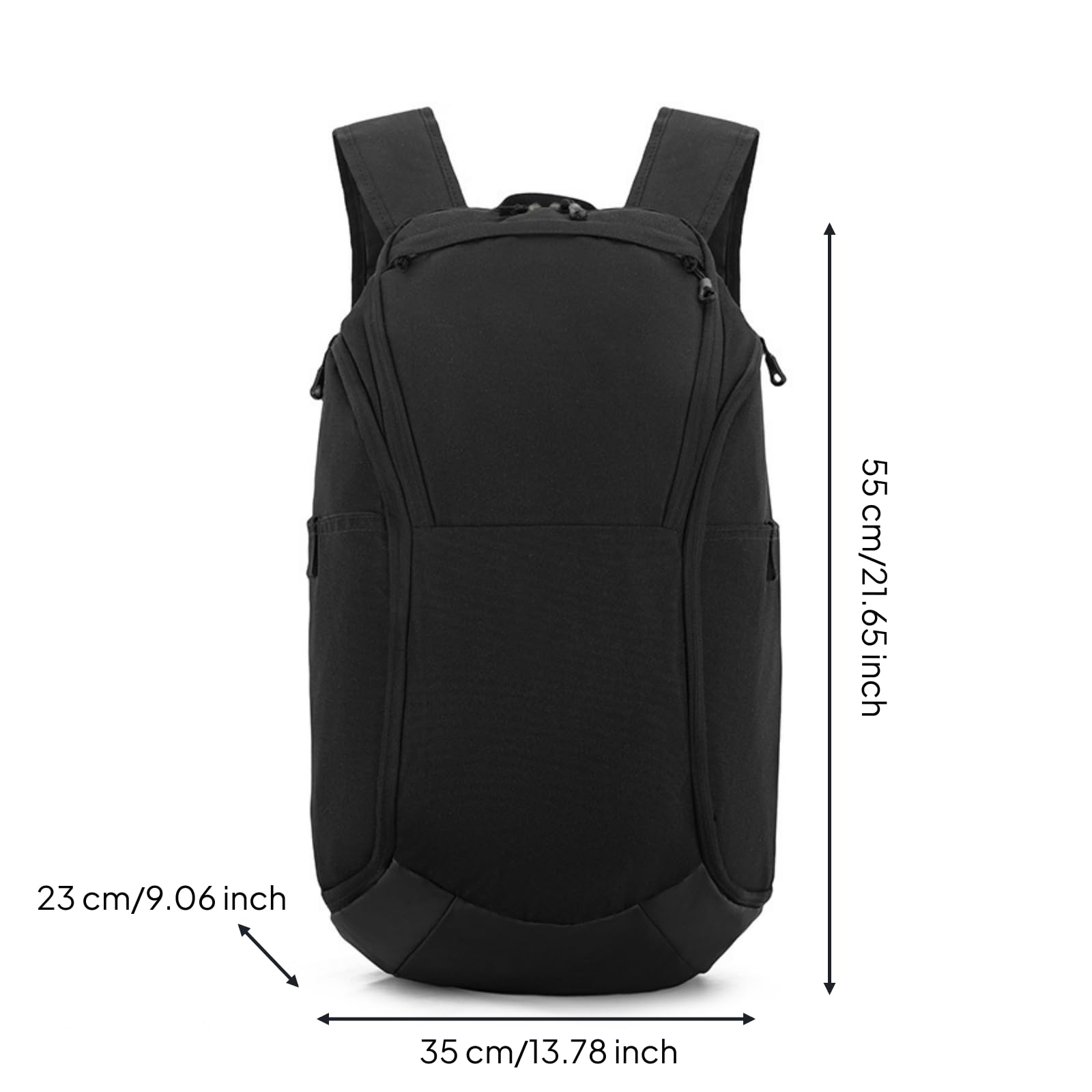 rockible Carrier Mochila Deportiva con Compartimento para Balón Independiente Mochila de 25 Correas Acolchadas en Oxford Organizador de Equipo Adecuada para, Array, Negro, 25L