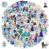 100pcs Cartoon Frozen Stickers for Kids Water Bottle, Cute Disney Princess Waterproof Vinyl Stickers for Adult Teen Girl Laptop Skateboard Bike Guitar Travel Case Helmet Notebook Scrapbook