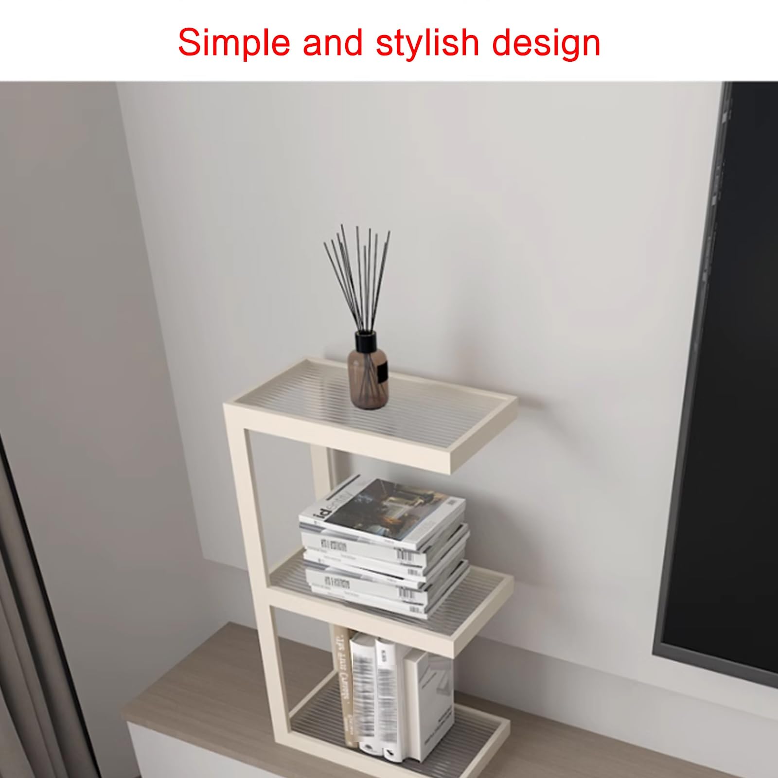Bücherregal regal schmal regal küche bookshelf schmales regal bücherregal weiß bücherschrank,wohnzimmer regal,bücher regal,geeignet für Wohnzimmer, Schlafzimmer, Arbeitszimmer, Balkon, Büro(White,20x3 Küche, Haushalt & Wohnen