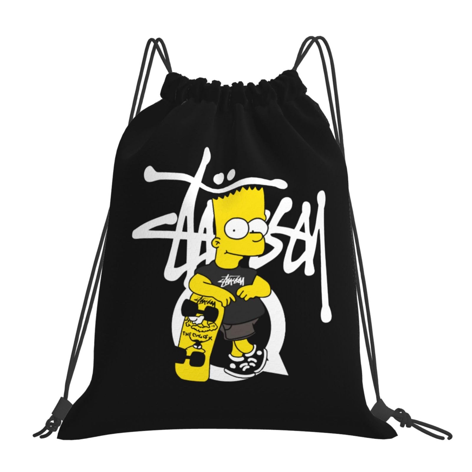 [Rumolea] シンプソンズ ナップサック ジムサック リュック プールバッグ 防水 巾着バッグ 大容量 軽量 ジムバッグ 折り畳み 体操服袋 靴袋 多機能 巾着袋 バックパック スポーツ 遠足 エコ 旅行 アウトドア 男の子 女の子 洗える 42*36cm r1