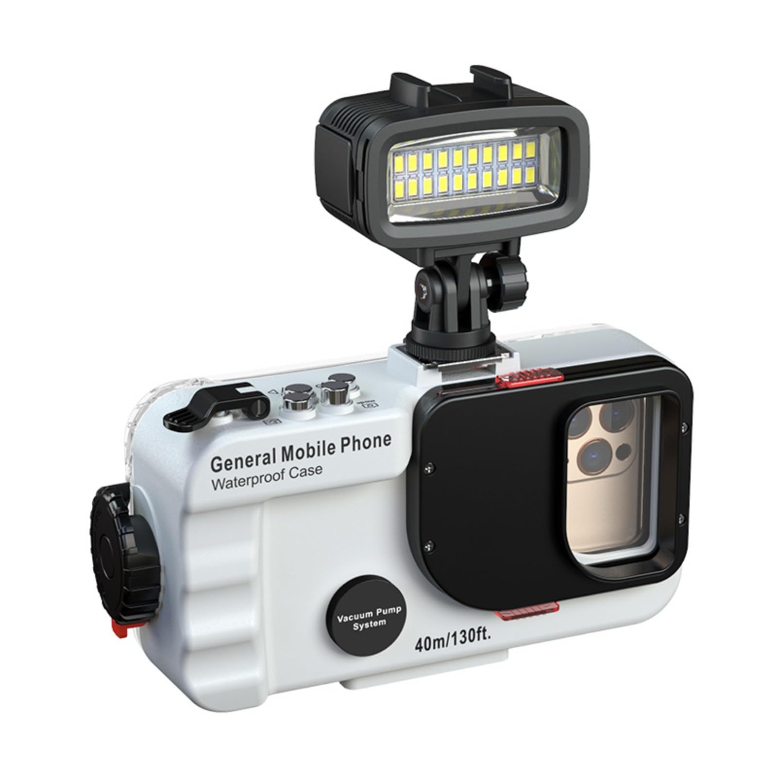 Compatto Ricaricabile Subaquatic LED Luce Con 3 Colori Setacci IPX8 Impermeabile Per Fotocamere Azione Fotografia Subacquea Luce LED