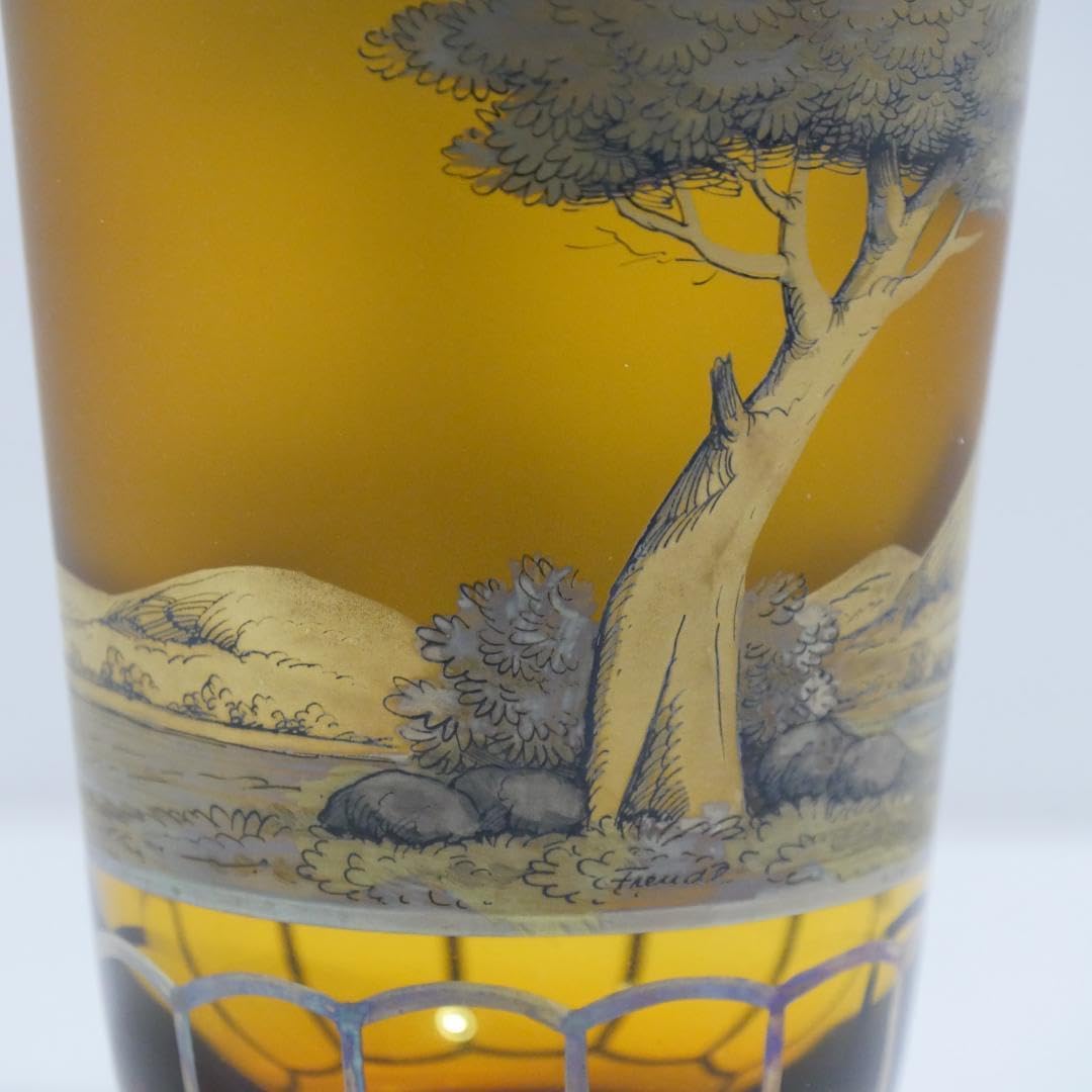 ボヘミアグラス：ペンドロイング オブジェ（花器）｜花立・華瓶