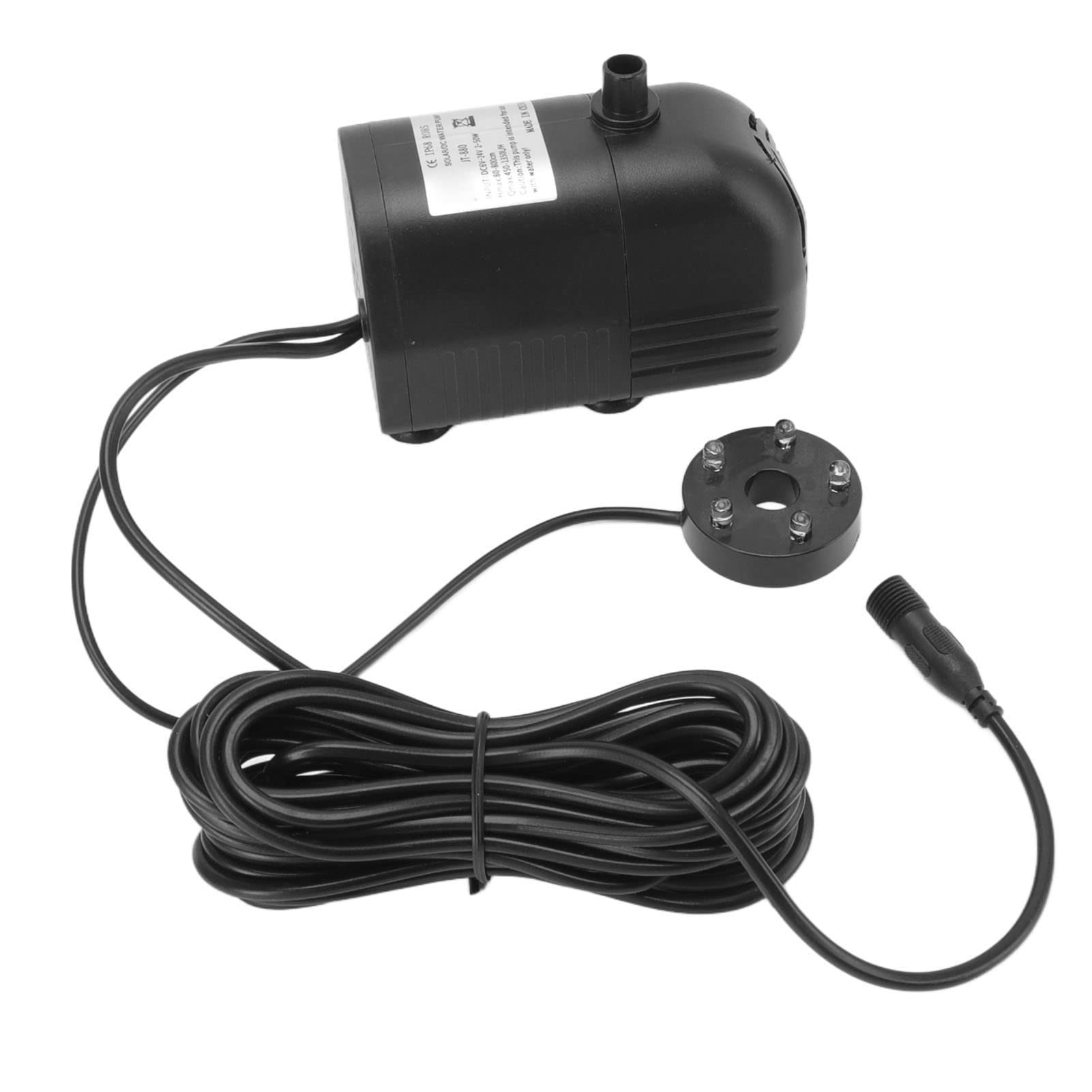Pompa Senza Spazzole per Fontana Decorativa Sommergibile Solare in ABS con Luce per Giardino DC 6V‑24V è Robusta Quindi Pompa di PompaPompa SolarePompa per Fontana SolarePompa per Aeratore