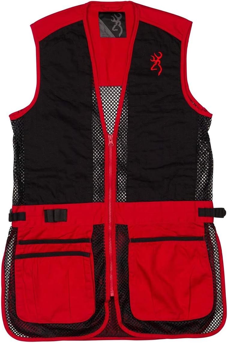 Browning 3050547101 Jr,Vest,Trapper Creek,Red/Black,S : Clothing, Shoes & Jewelry