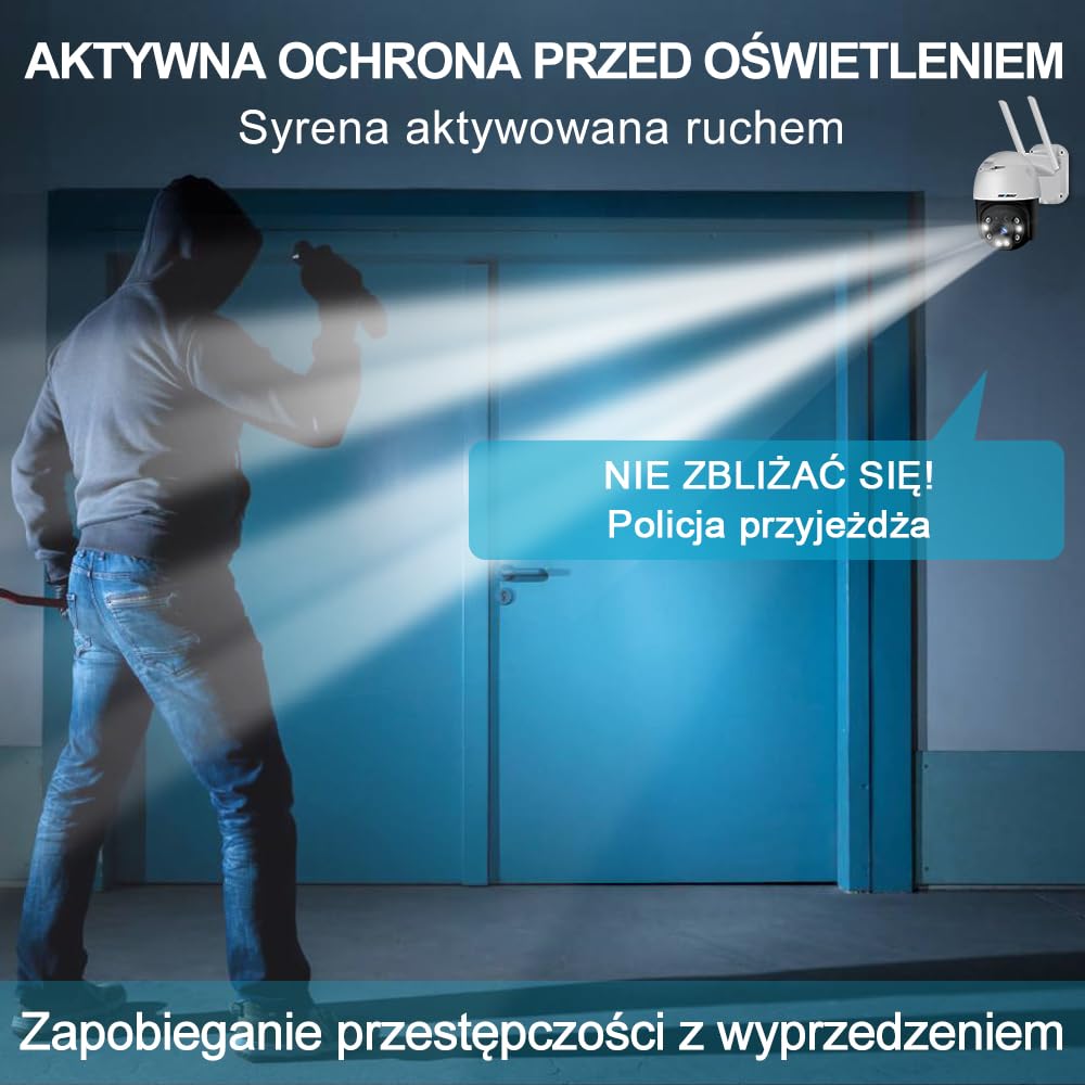 GENBOLT 2K 3G/4G LTE Zewnętrzna Kamera Monitorująca Z Kartą SIM, CCTV Bezprzewodowa PTZ Kamera IP Zewnętrzna Bez WIFI, Kolorowe Widzenie Nocne,4G Camera Outdoor