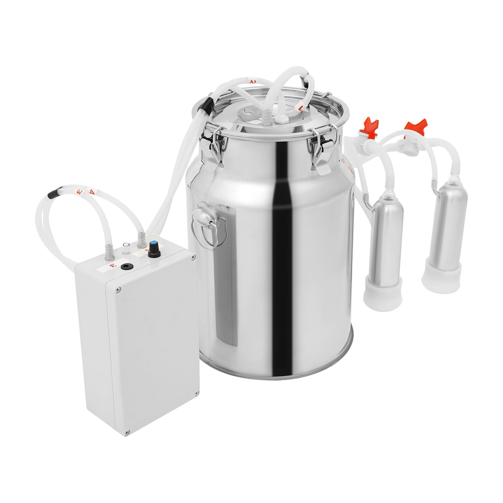 15L Melkmaschine 12W Ziegenmelkmaschine mit Edelstahl Milcheimer für Kühe