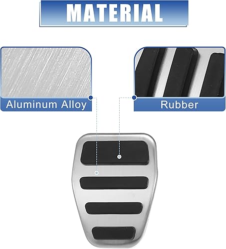 Miniatura 6 de X AUTOHAUX Kit de cubierta de pedal de freno manual de aleación de aluminio para Nissan Qashqai J11 2014-2020 para Nissan Rogue T32 2014-2020 tono