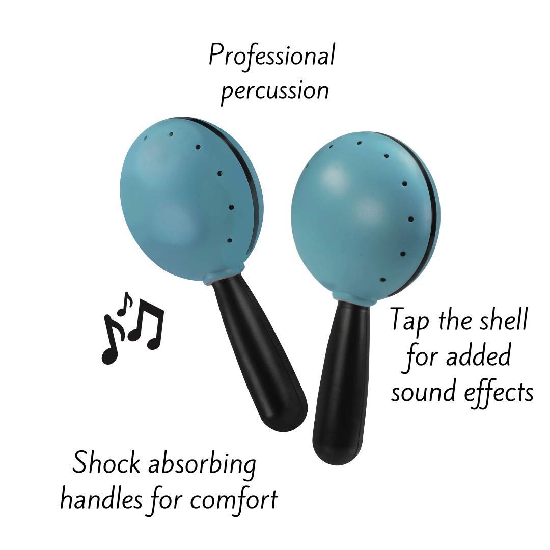 Halilit Hi-Lo Musical Instrument 7 Piece Stage Pack. Gift Set for Percussionists. For Adults & Children Tambourine Guiro Shaker Maracas Agogo & Vibra