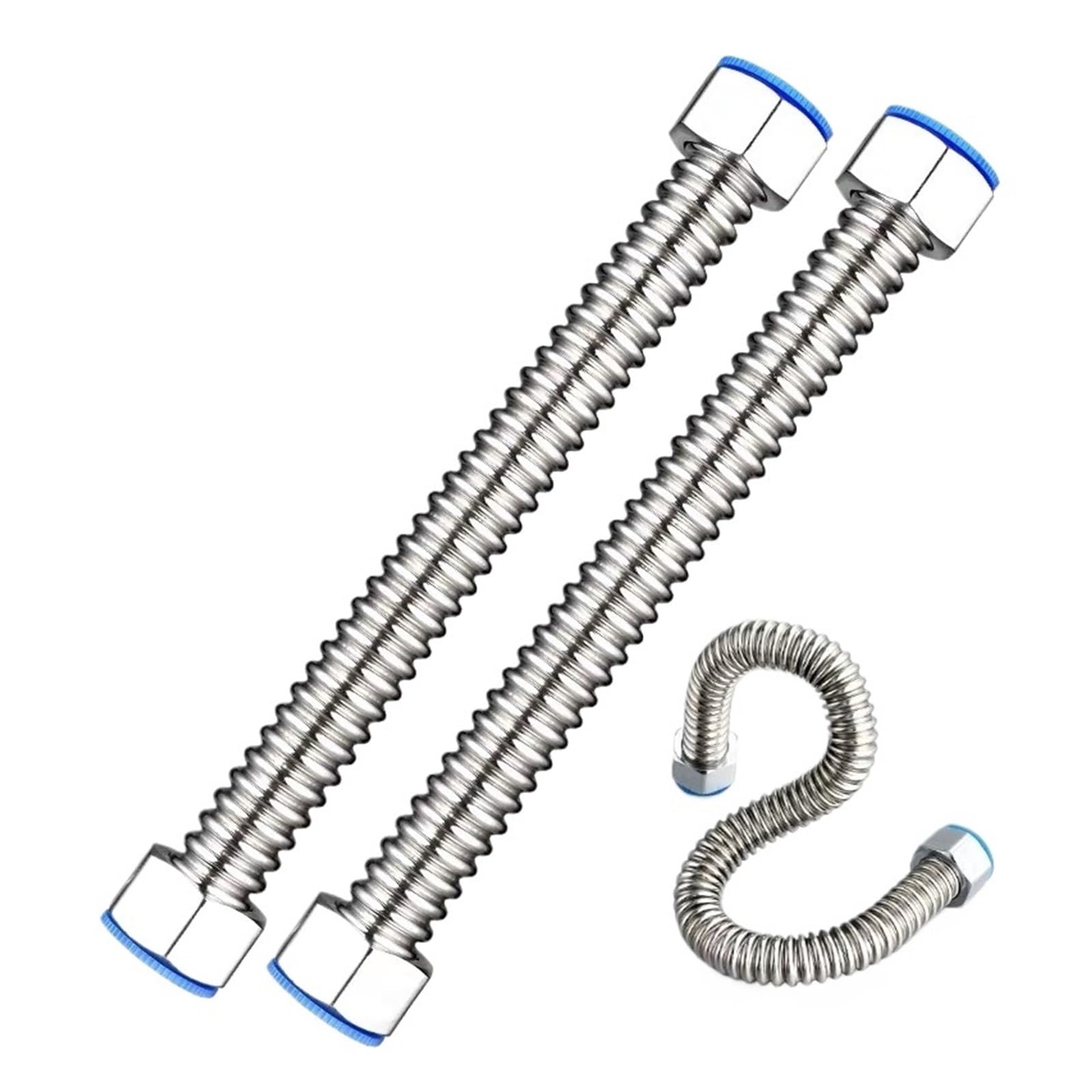 Fuelle de acero inoxidable 304 de 10 a 500 cm y 1/2", tubería de agua caliente y fría for uso doméstico, manguera de metal for calentador de agua doméstico.(150cm)