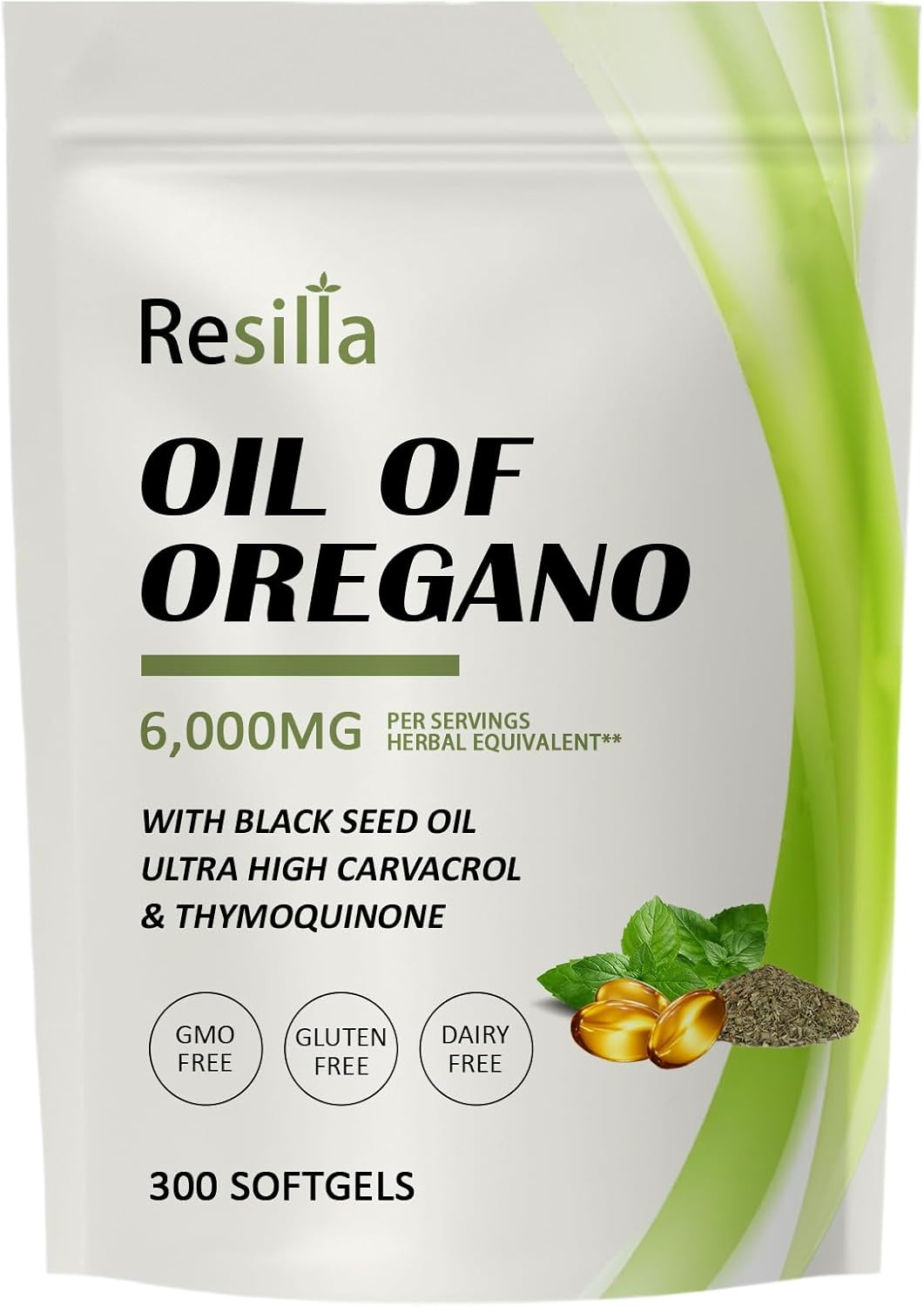 Oil of Oregano with Black Seed Oil - Aceite de Orégano Capsulas,Non-GMO,Gluten Free,Antioxidant & Immune Support (1)
