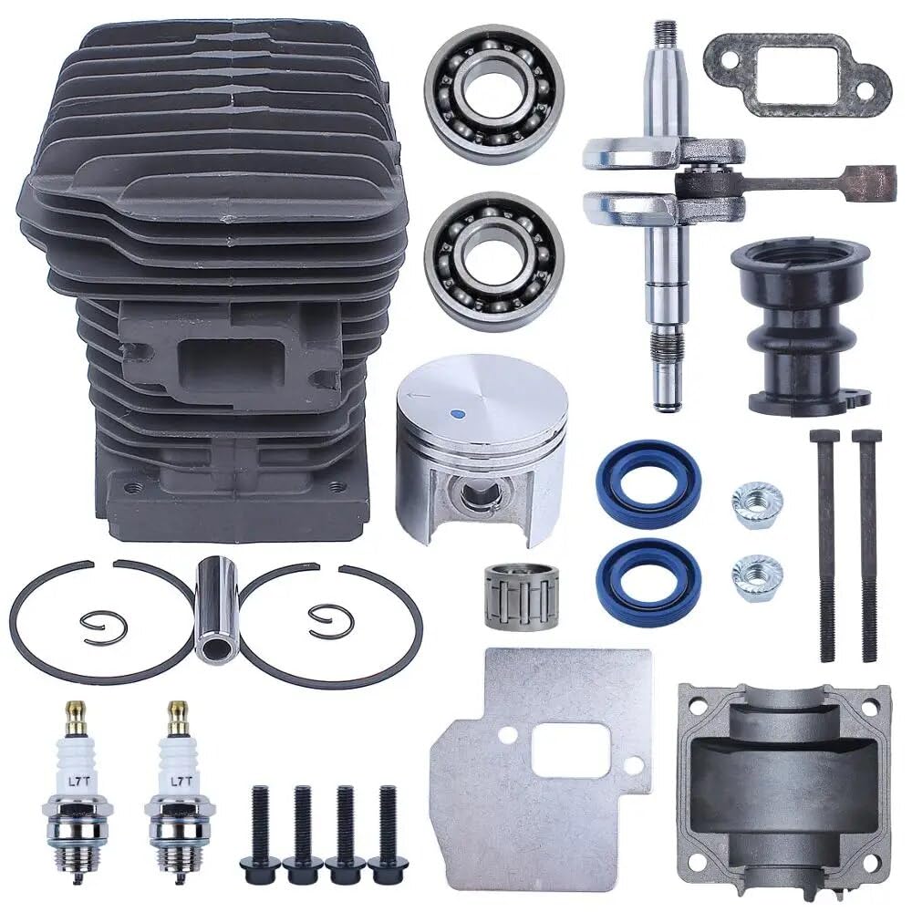 42.5mm cylinder silnika miska tłokowa wał korbowy świeca zapłonowa tłumik zestaw, dla, dla Ms250 Ms230 025 023 części do pił łańcuchowych 1123 020 1209 Zestaw cylindrów piły łańcuchowej