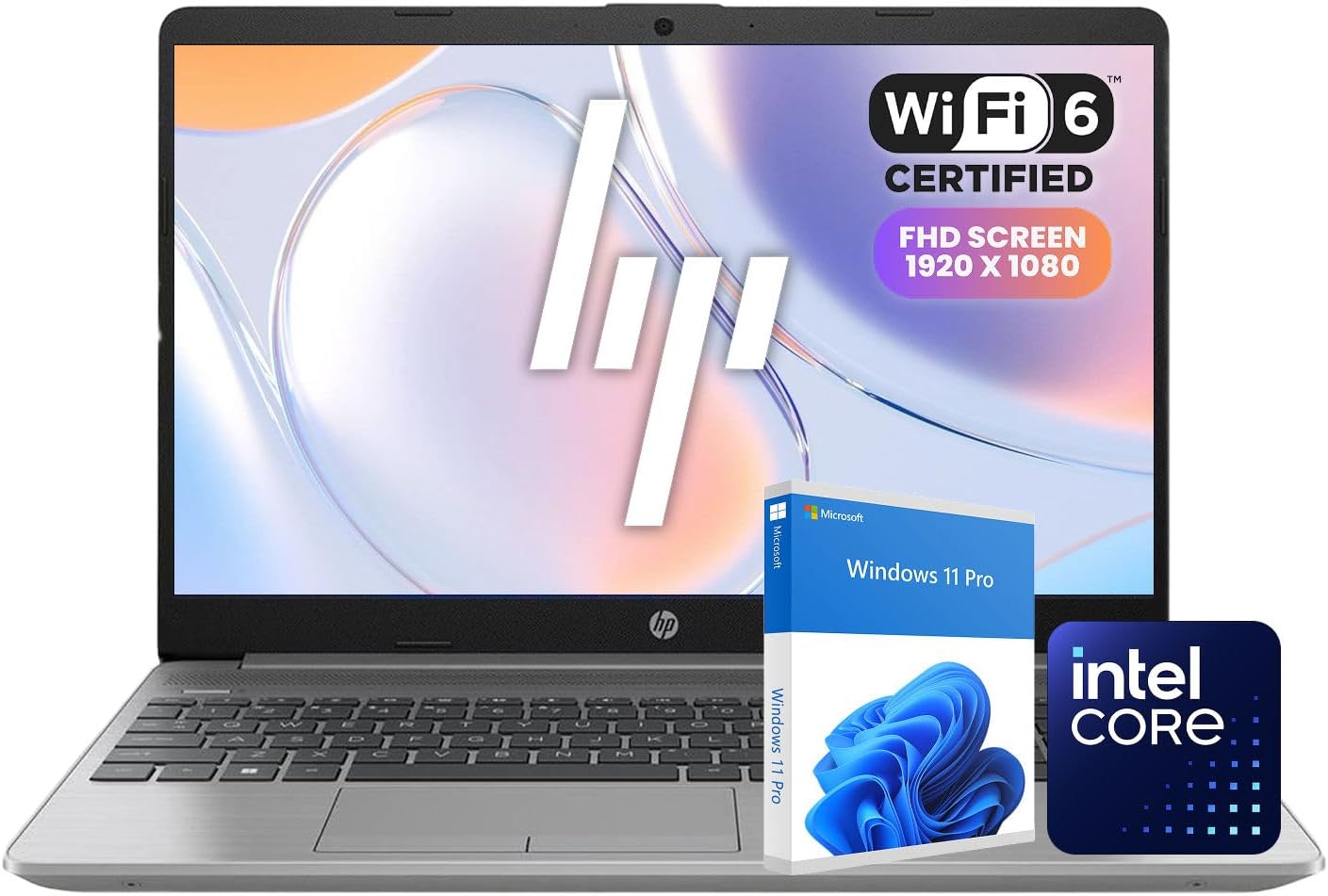 HP 250 G9 Laptop with Intel Processor, 8GB RAM, 256GB SSD