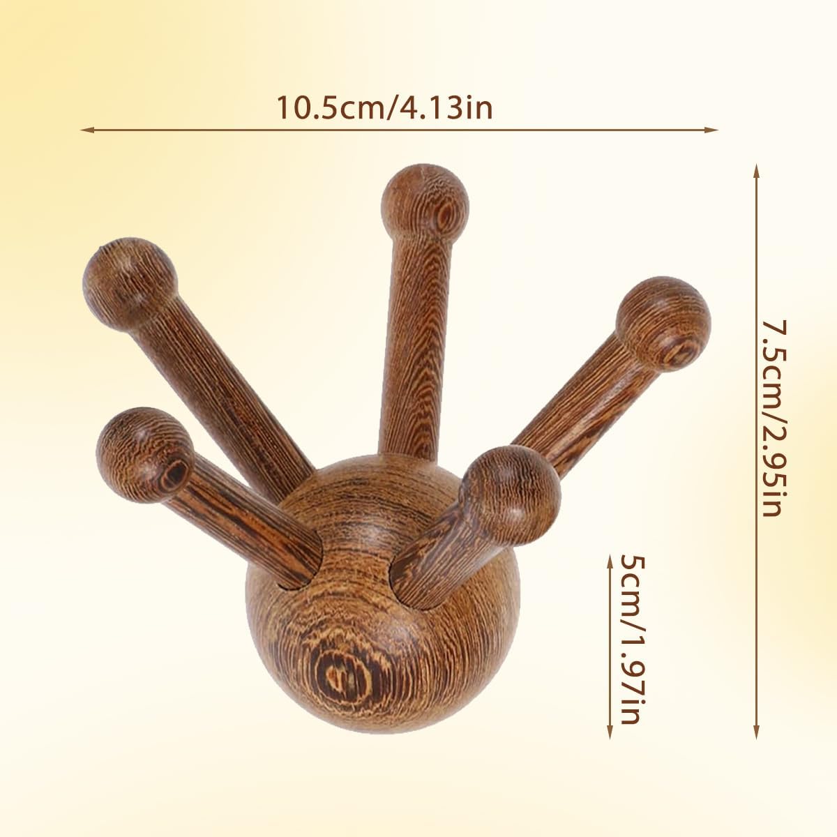 Wooden Trigger Point Massage Tool, Scalp Spider Shape 5 Legs Massager Scraping Tool for Back,Neck,Shoulder and More - Image 5