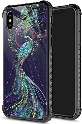 funda para iPhone XXS, vidrio templado 9H, diseños para niñas y mujeres, de silicona suave TPU, resistente a los golpes, de 5.8 pulgadas, Beautiful