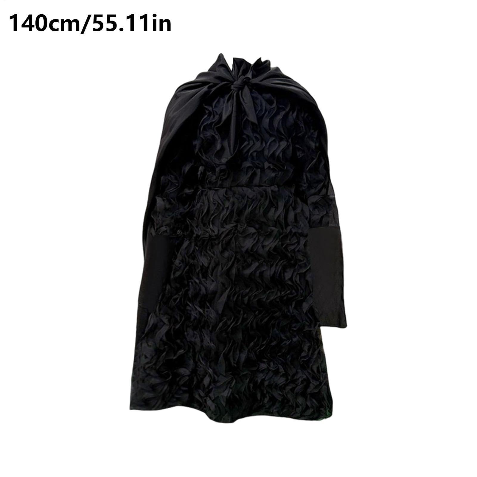Hexen-Kostüm-Accessoires-Set Klassisches atmungsaktives Verungsoutfit | Hexen-Schwarzes-& Cosplay-Hut Für 5-12 Jahre Töchter Schülerinnen Schwestern Grusel-Haus Bühnenparty