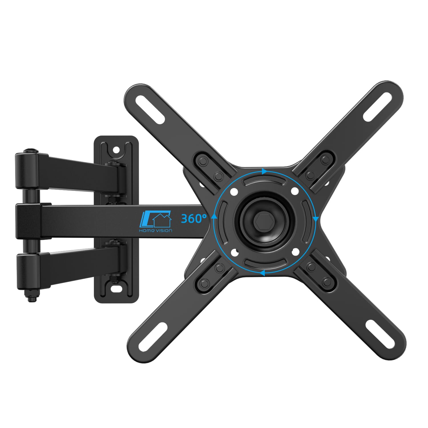 Support Mural TV d'angle Bras Long 17-42 Pouces, VESA 200x200, Charge 15 kg