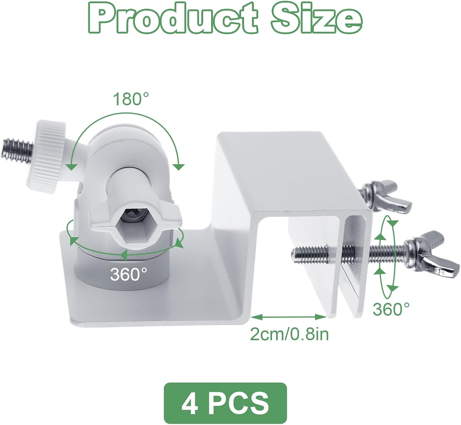 4 Pack Gutter Mount Compatible for Ring Solar Panel, Universal Solar Panel Ring Gutter Mount for Arlos, Arlo pro, Arlo pro2, Reolink Cams and Other Solar Panel